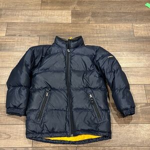 Gap Kids Puffer Down Navy Blue Insulated Fleece Lined Jacket L